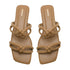 Fawn Double Strap Knotted Flat Sandal 2347 For Women